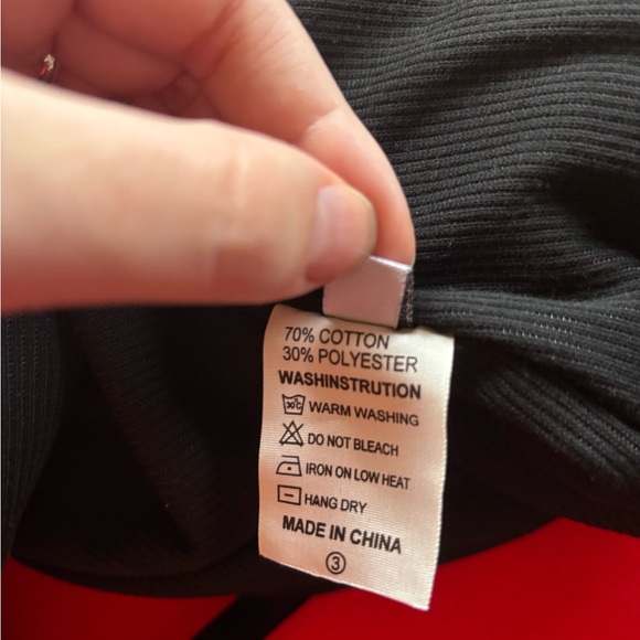 NWOT black long sleeve orange contrast cut out mockneck goth bodycon mini dress - Picture 6 of 7